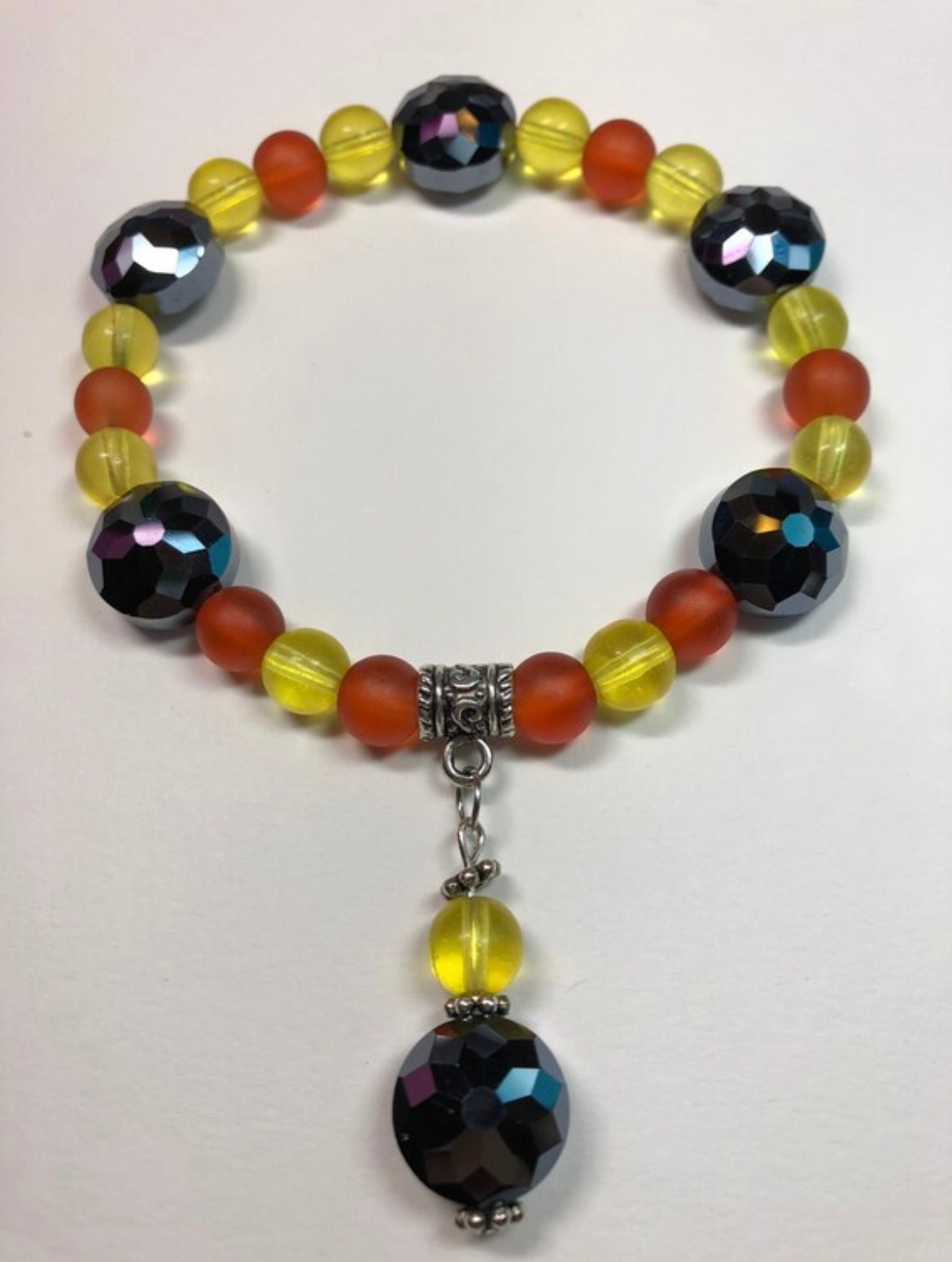 Orange yellow and black crystal Halloween