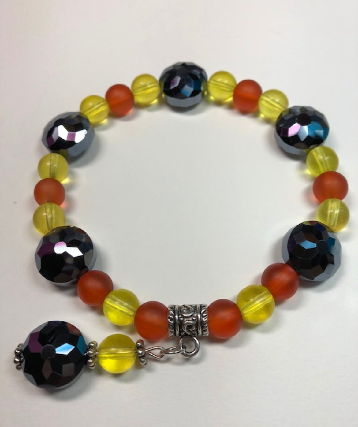 Orange yellow and black crystal Halloween