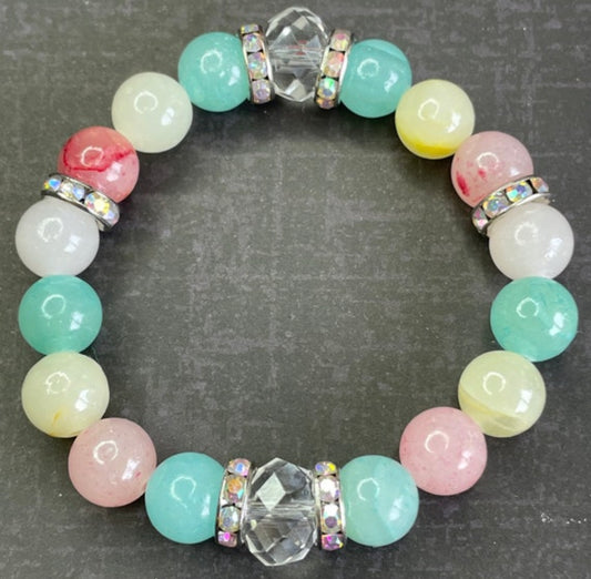 Healing and Positive change pastel crystal bracelet