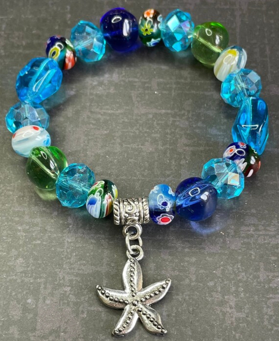 Divine Love Blue and Green Starfish Bracelet